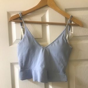 Powder blue Kortni Jeane scoop back swim top small